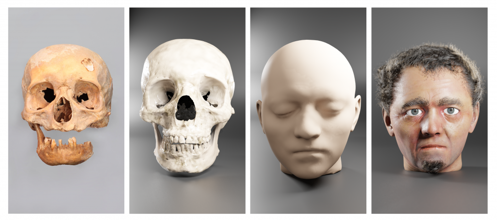 Face Reconstruction process: a view of individual step